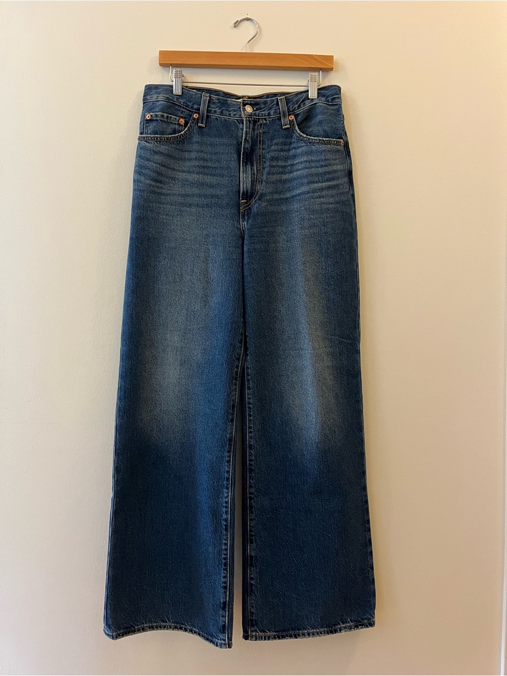 Levi's Ribcage Wide-Leg Jeans in Dark Blue - W29 L32